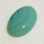 Cabochon 1 agata dungata verde deschis aprox 30x20x6.5 mm