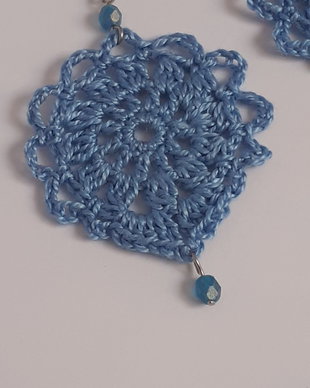 cercei handmade mandala - albastri