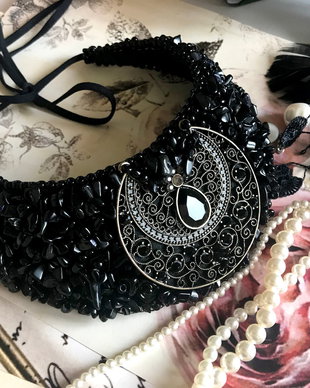 Colier elegant cu accesoriu vintage