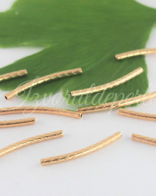 Margele tub 20x1.5mm, gold filled 14K (1)
