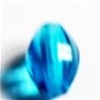 Margele sticla cilindru cristale albastru transparent 11 mm