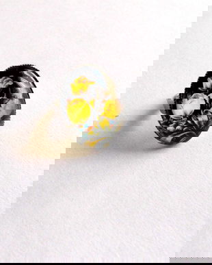 inel sticla cu motiv floral 39176