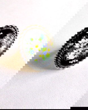 inel sticla cu motiv floral 39201