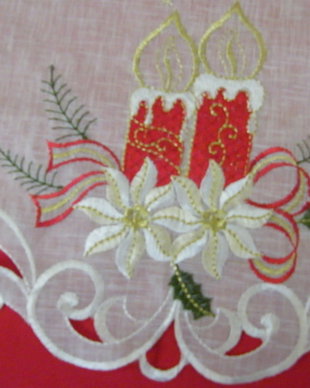 Mileu broderie Craciun 38 cm