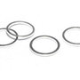 Link din alama, rotund, argintiu, 10 mm