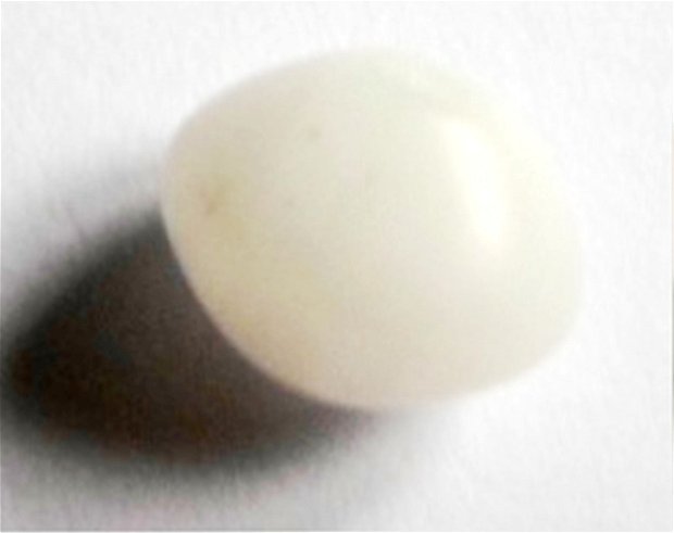 Margele sticla rondele ovale alb 10 mm