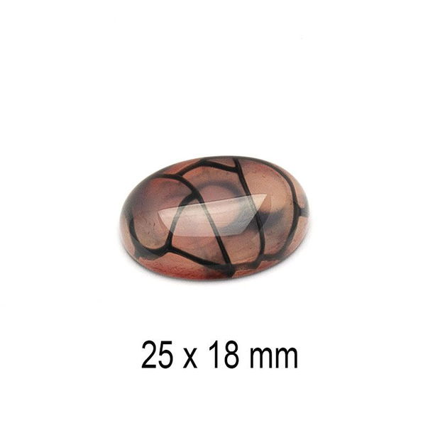 Cabochon Agat, 25 x 18 mm, A559