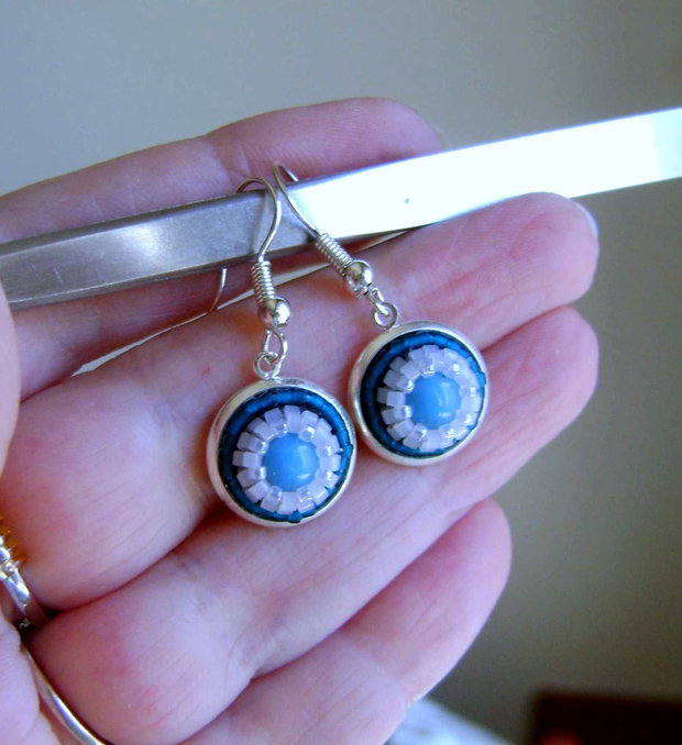 Set turquoise si agat dungat,pe lant inox, cadoul Tau preferat