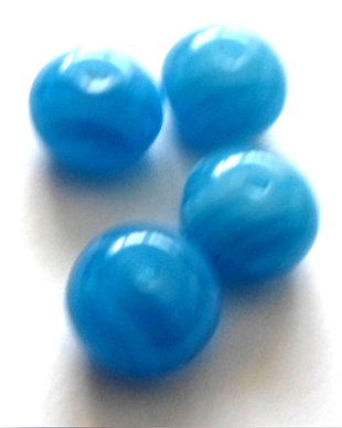 Margele sticla rondele nuante de albastru 9 mm