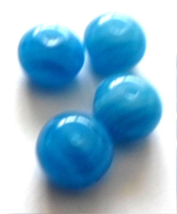 Margele sticla rondele nuante de albastru 9 mm