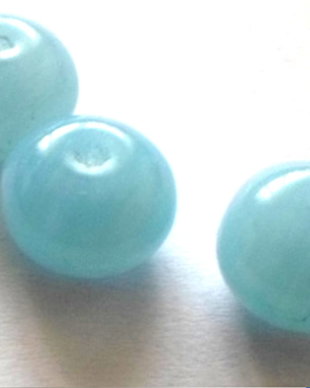 Margele sticla rondele nuante de blue deschis 9 mm