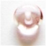 Margele sticla rondele alb rozaliu transparent 6 mm