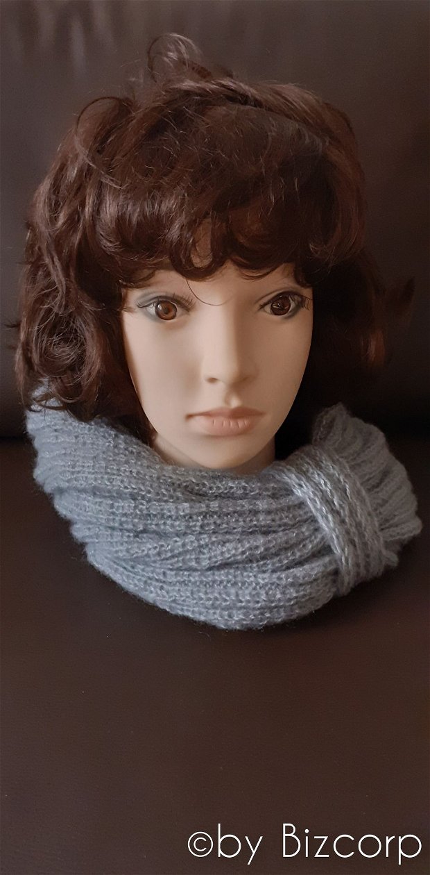 Fular circular tricotat dama