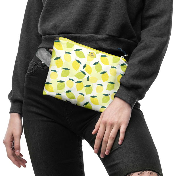 Borseta Handmade Fanny Pack, Mulewear, Botanic Plante Flori Lamai Crude si Coapte, Multicolor, 22x19 cm