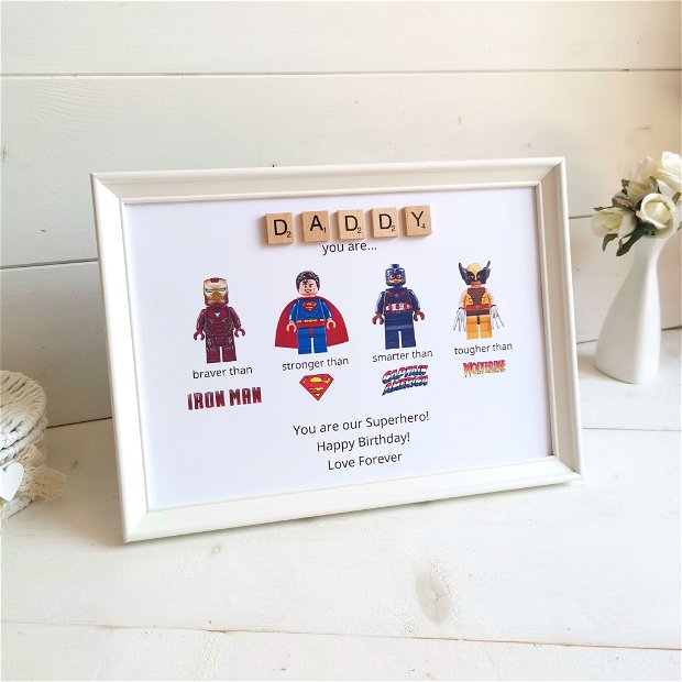 Daddy Superhero - Tablou Poster