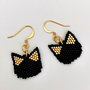 Cercei - Pisicuța Black - glod ears