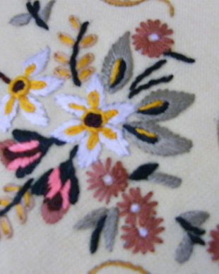Broderie -pt.husa perna decor rustic
