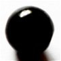 Margele sticla de lampa pastel negru, galben pai 10 mm