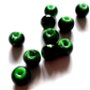 Margele sticla de lampa verde inchis cu vernil 6 mm