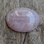 Cabochon cuart roz, 40x30 mm