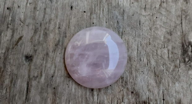 Cabochon cuart roz, 30 mm