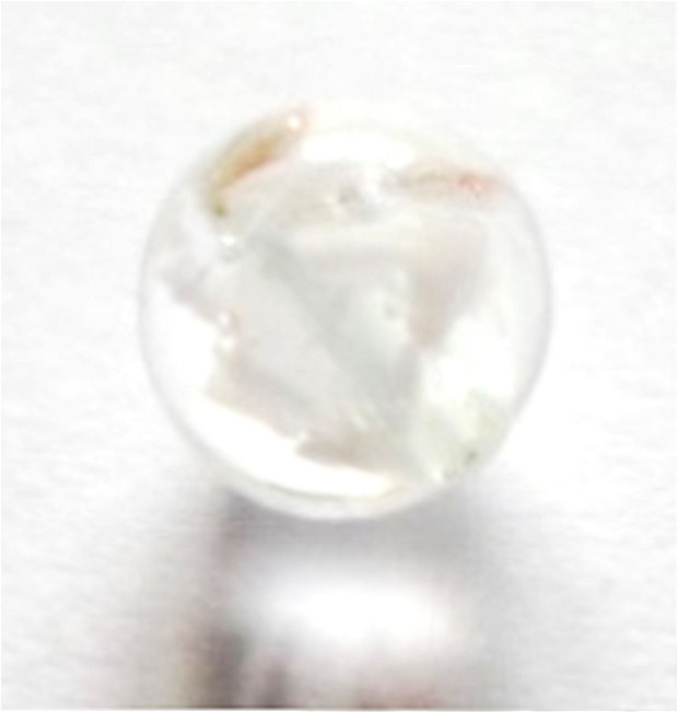 Margele sticla de lampa alb transparent cu alb mat 8 mm
