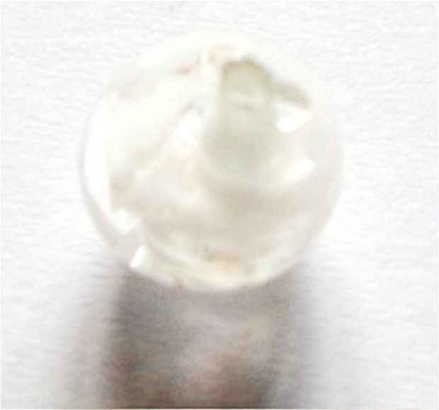 Margele sticla de lampa alb transparent cu alb mat 8 mm