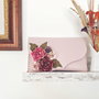 poseta plic handmade unicat din piele -  Roses Story