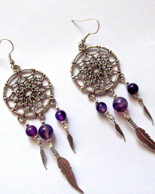 cercei  Dreamcatcher cu agate 39651