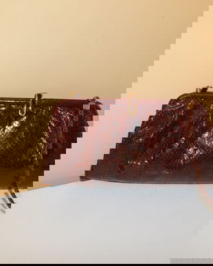 Poseta   vintage piele sarpe ,   autentic  vintage