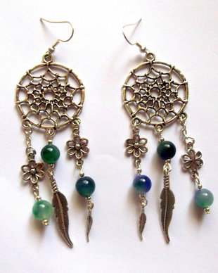 cercei  Dreamcatcher cu agate 39650