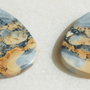 (2 bucati) Cabochon Maligano Jasper lacrimi 28.5x28x4.3 mm