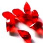 Margele sticla cristale lacrima rosu transparent 12 mm