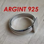 Baza inel argint 925 rodiat, reglabil - platou 9 mm
