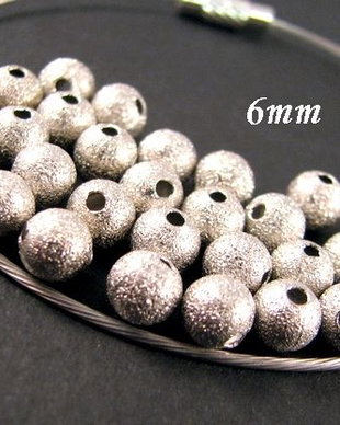 9211 - (120buc) Margele metalice stardust, argintiu inchis, sfere 6mm