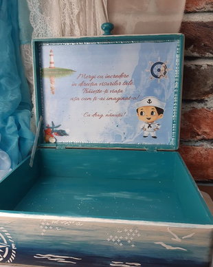 Cufar pentru amintiri (trusoul de botez) - tema marina