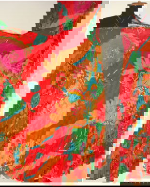 Rochie maxi, noua, ampla, cu print floral colorat