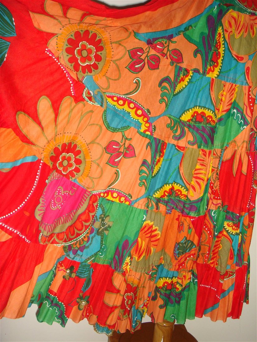 Rochie maxi, noua, ampla, cu print floral colorat