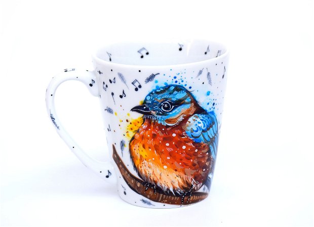 Cana Blue Robin - Birds Collection/Portelan/Ceai/Cafea/Art Deco