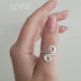 Inel argintat Spirală Dublă REZERVAT
