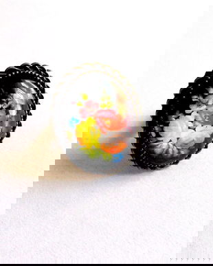 inel sticla cu motiv floral 39224