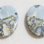 (2 bucati) Cabochon Maligano Jasper aprox 30-31x21x5 mm