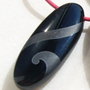 REZERVAT ...Pandantiv mare din onix negru gravat (provenienta America) aprox 50x20x9.5 mm
