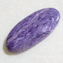 Cabochon charoit oval alungit (INDIA - lucrat manual) aprox 39.5x17.2x4.5 mm