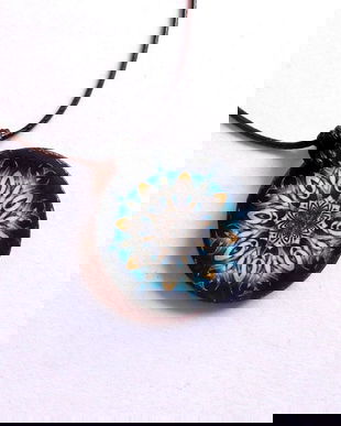 colier lemn mandala 39356