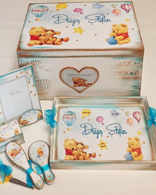 Tava personalizata mot, cu tema Winnie the Pooh