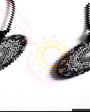 colier lemn mandala 39363