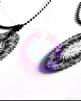 colier lemn mandala 39365