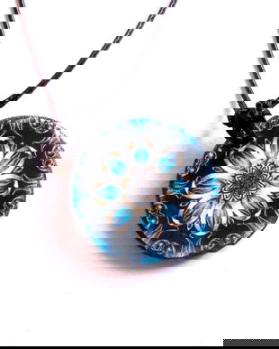 colier lemn mandala 39366