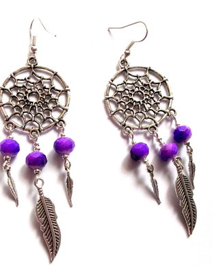 cercei Dreamcatcher cu cristale 39678